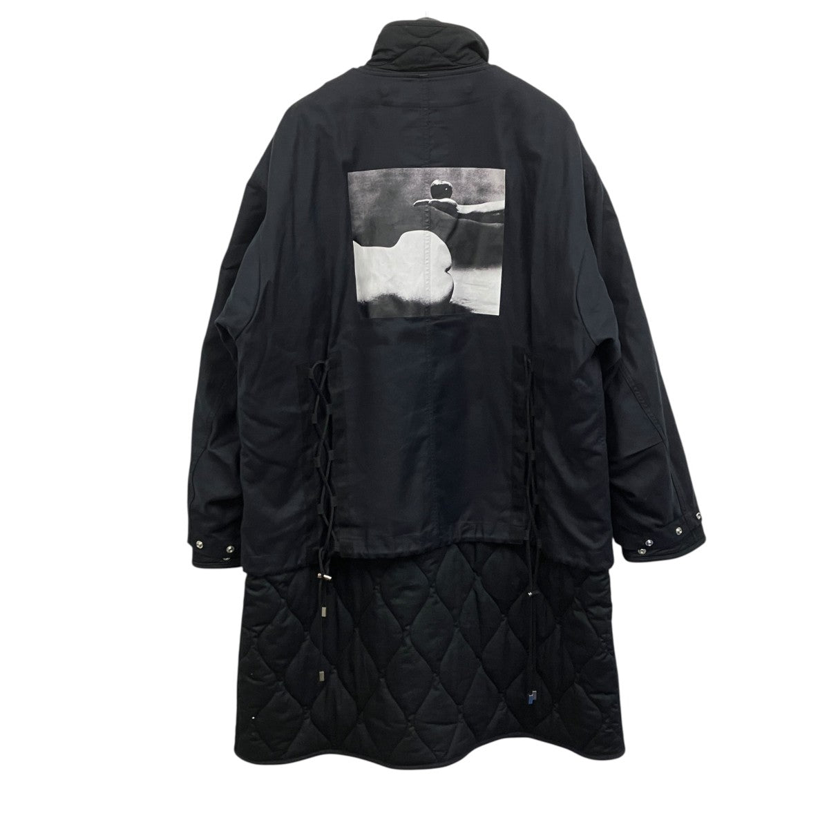 ALMOSTBLACK WOVEN LAYERD MILITARY COAT ウーブンレイヤードミリタリ-コート 古着・中古-2枚目のアイテム画像