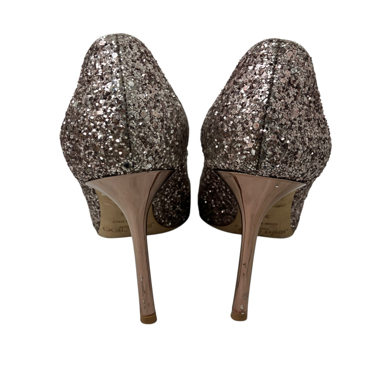 JIMMY CHOO(ジミーチュウ) グリッターパンプス ピンク サイズ 36.5