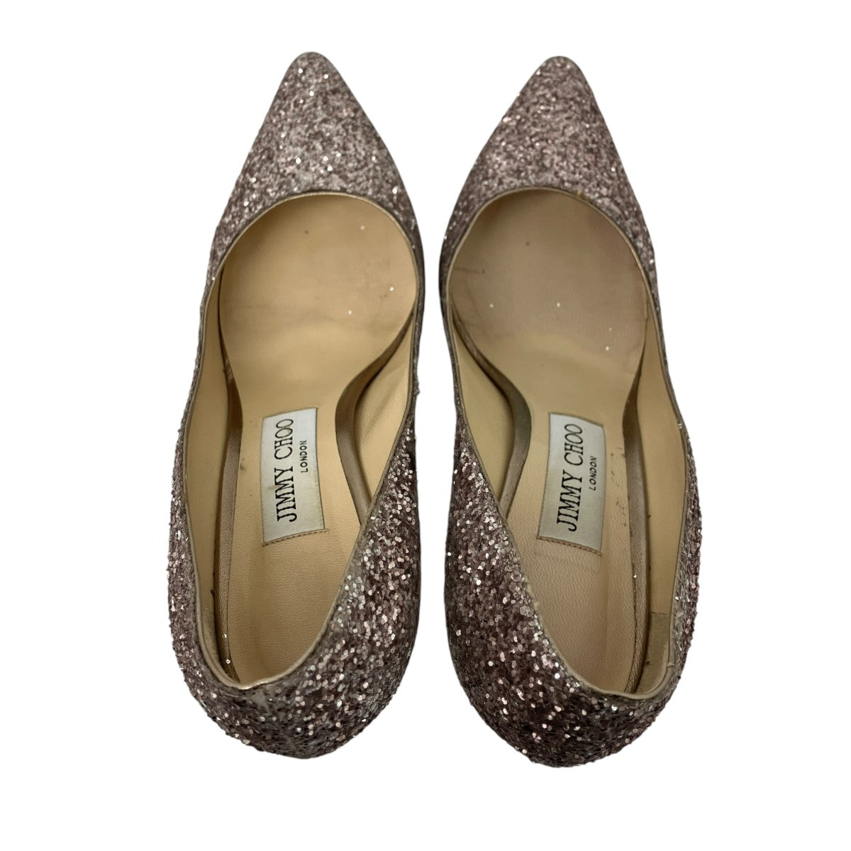 JIMMY CHOO(ジミーチュウ) グリッターパンプス ピンク サイズ 36.5