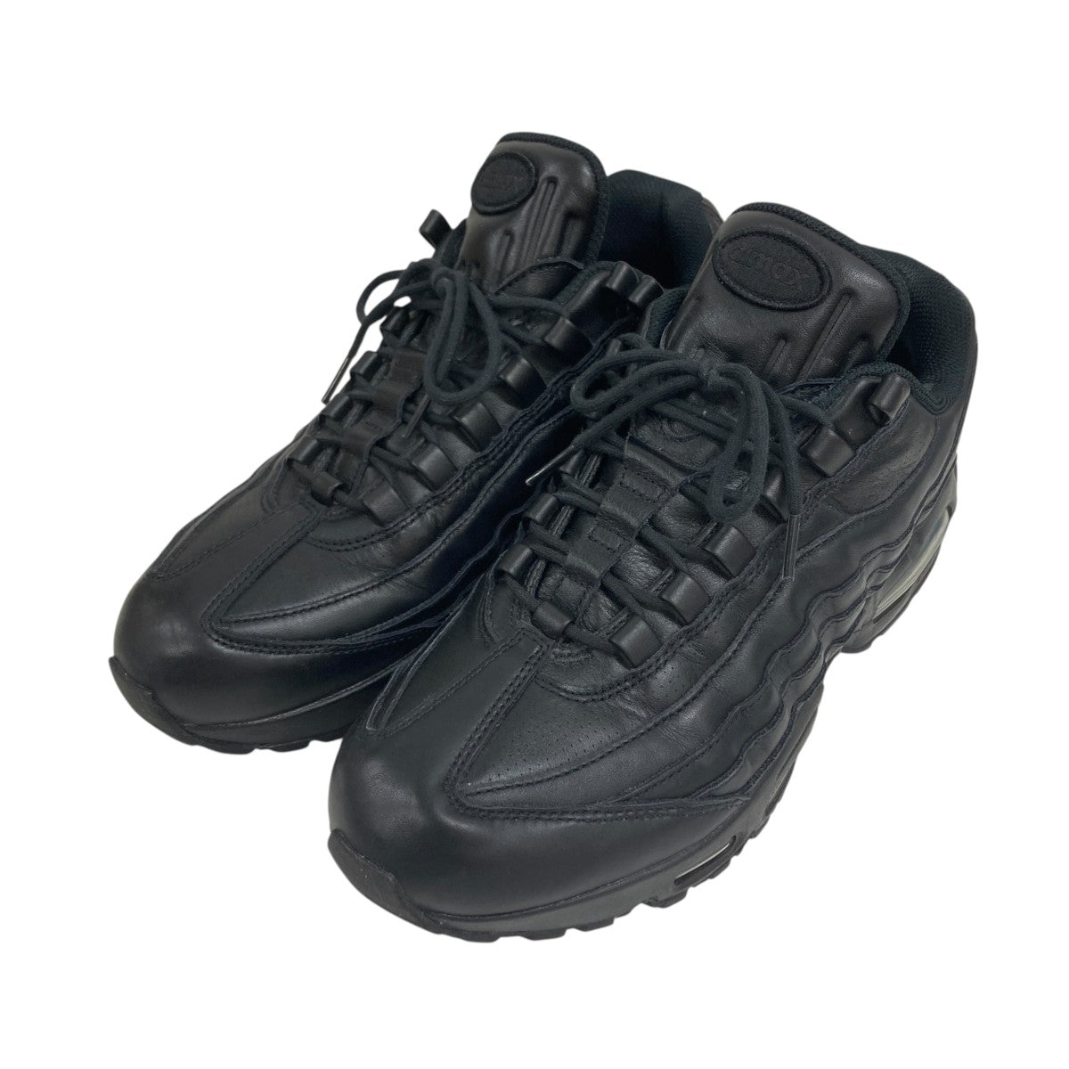 NIKE Air Max 95 Big Bubble Leather Triple Black ローカットスニーカー 古着・中古-1枚目のアイテム画像