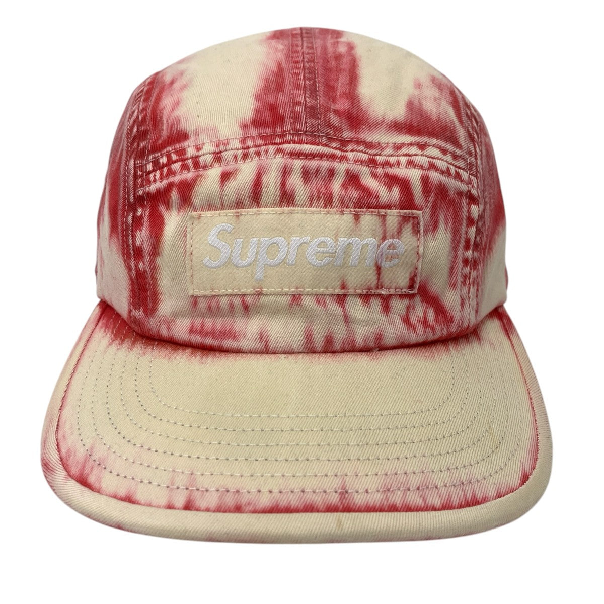Supreme BLEACHED CHINO CAMP CAPスプレーデザインキャップ 古着・中古-2枚目のアイテム画像