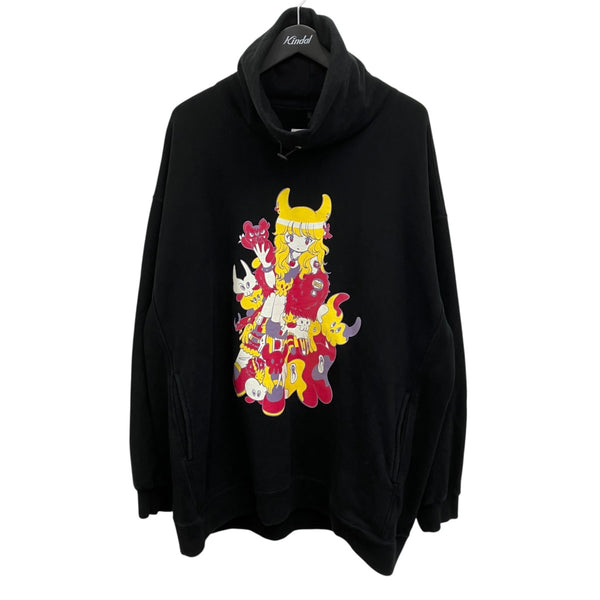 Kidill ビッグパーカー KIDILL(キディル) グラフィックプリントパーカー KL1005 ブラック