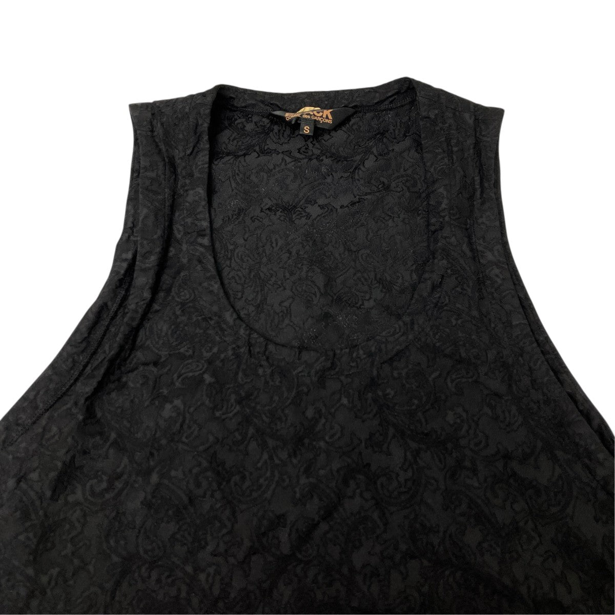 BLACK COMME des GARCONS ペイズリー刺繍変形ワンピース 古着・中古-4枚目のアイテム画像