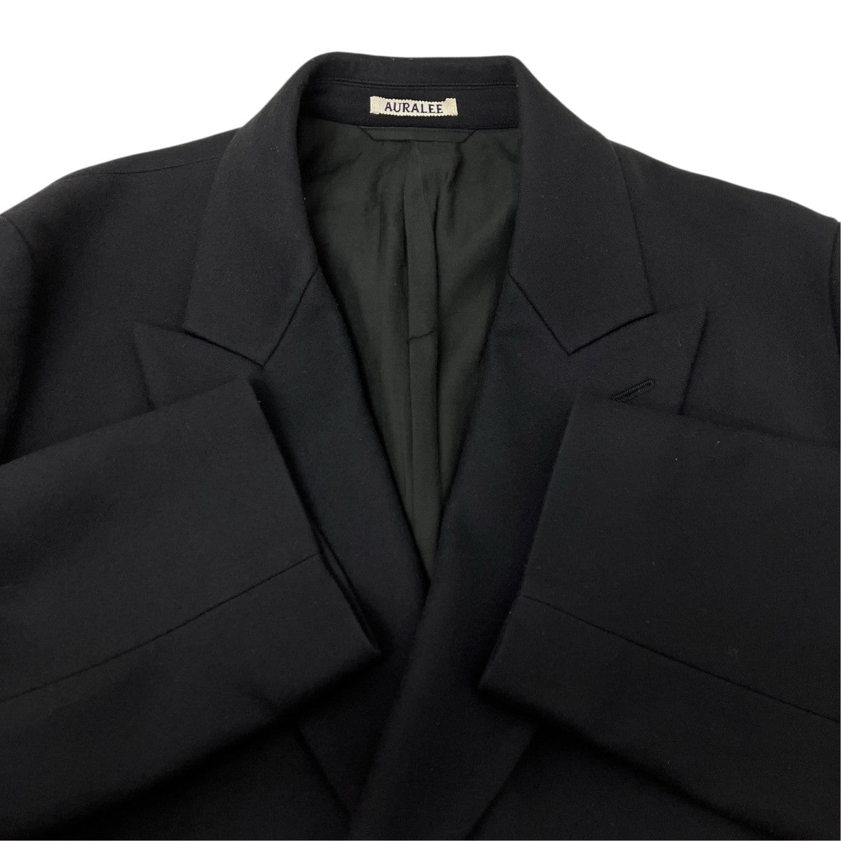 AURALEE ライトメルトン ダブルブレスト チェスターコート 古着・中古-4枚目のアイテム画像