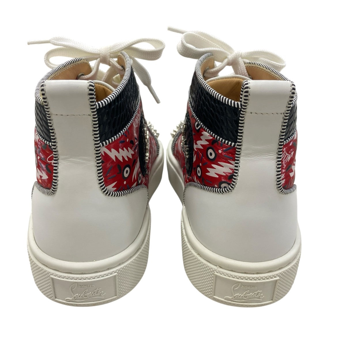 Christian Louboutin SUPER LOU SPIKEスタッスズデザインハイカットスニーカー 古着・中古-3枚目のアイテム画像