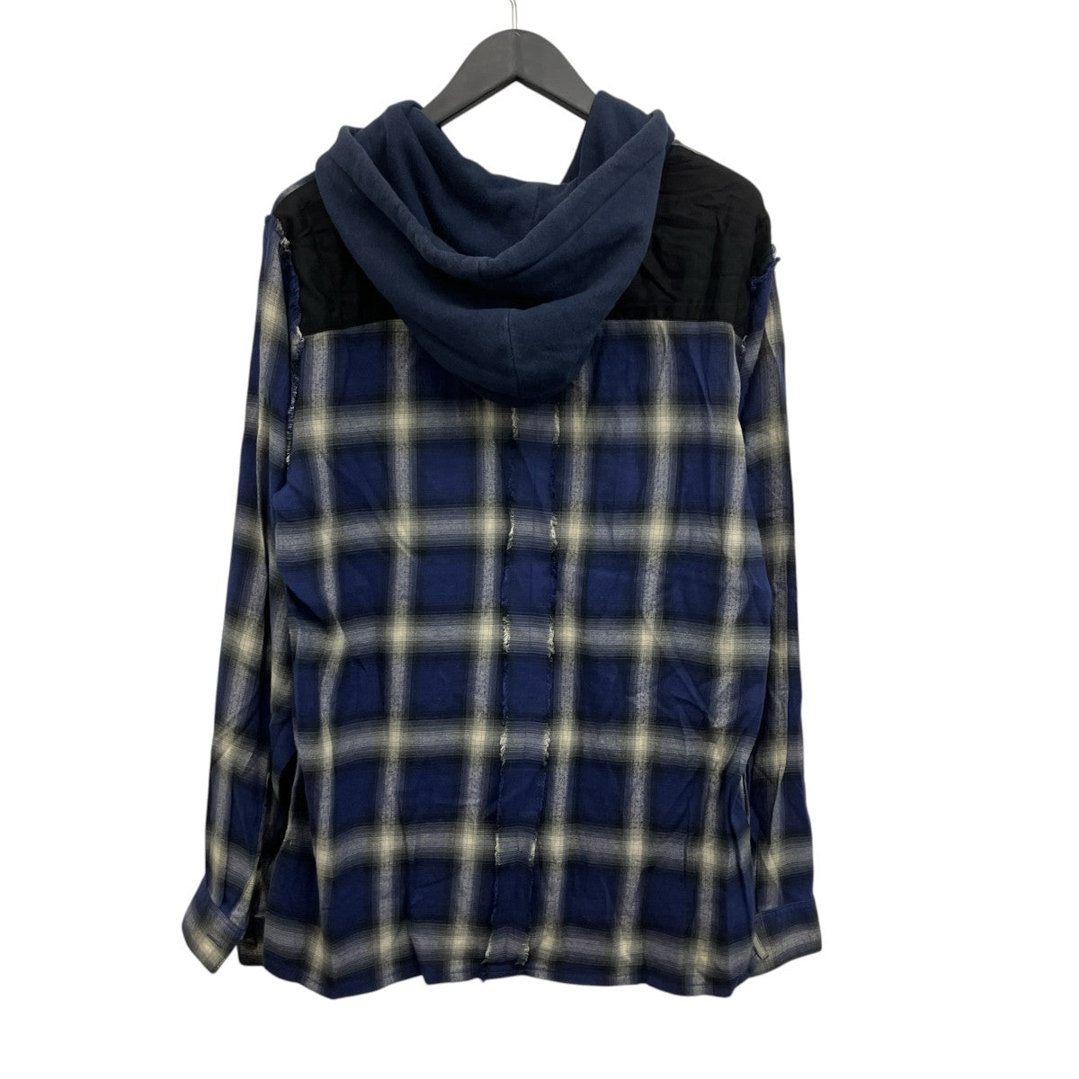 JohnUNDERCOVER フーデッドオンブレチェックシャツ 古着・中古-2枚目のアイテム画像