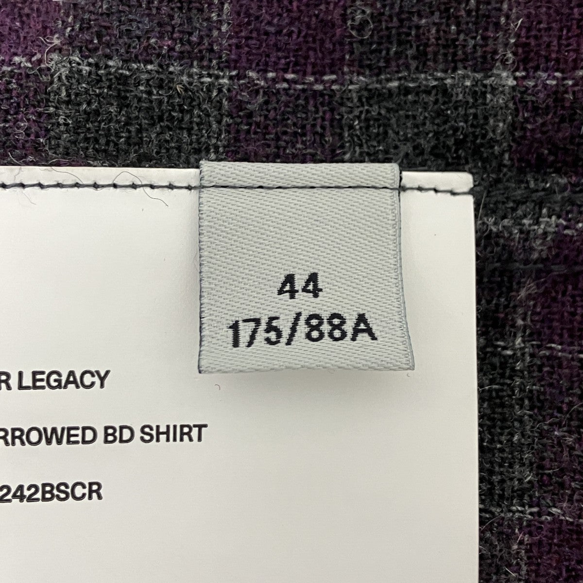 OUR LEGACY ウールチェックシャツ 古着・中古-6枚目のアイテム画像