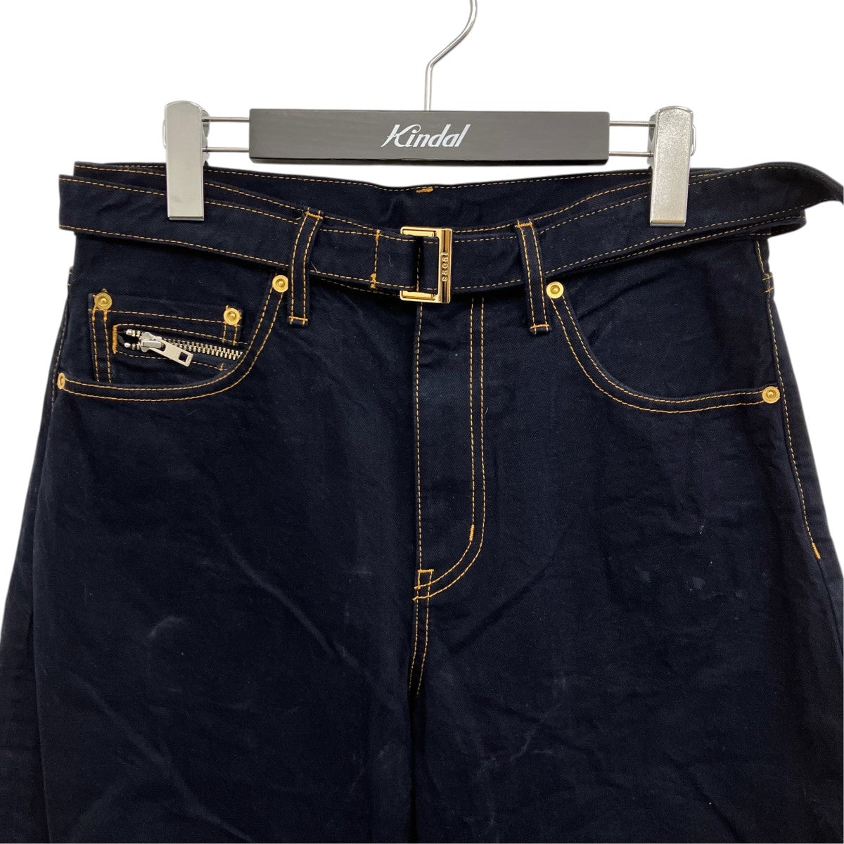 sacai Denim Pants ベルテッドデニムパンツ 古着・中古-3枚目のアイテム画像