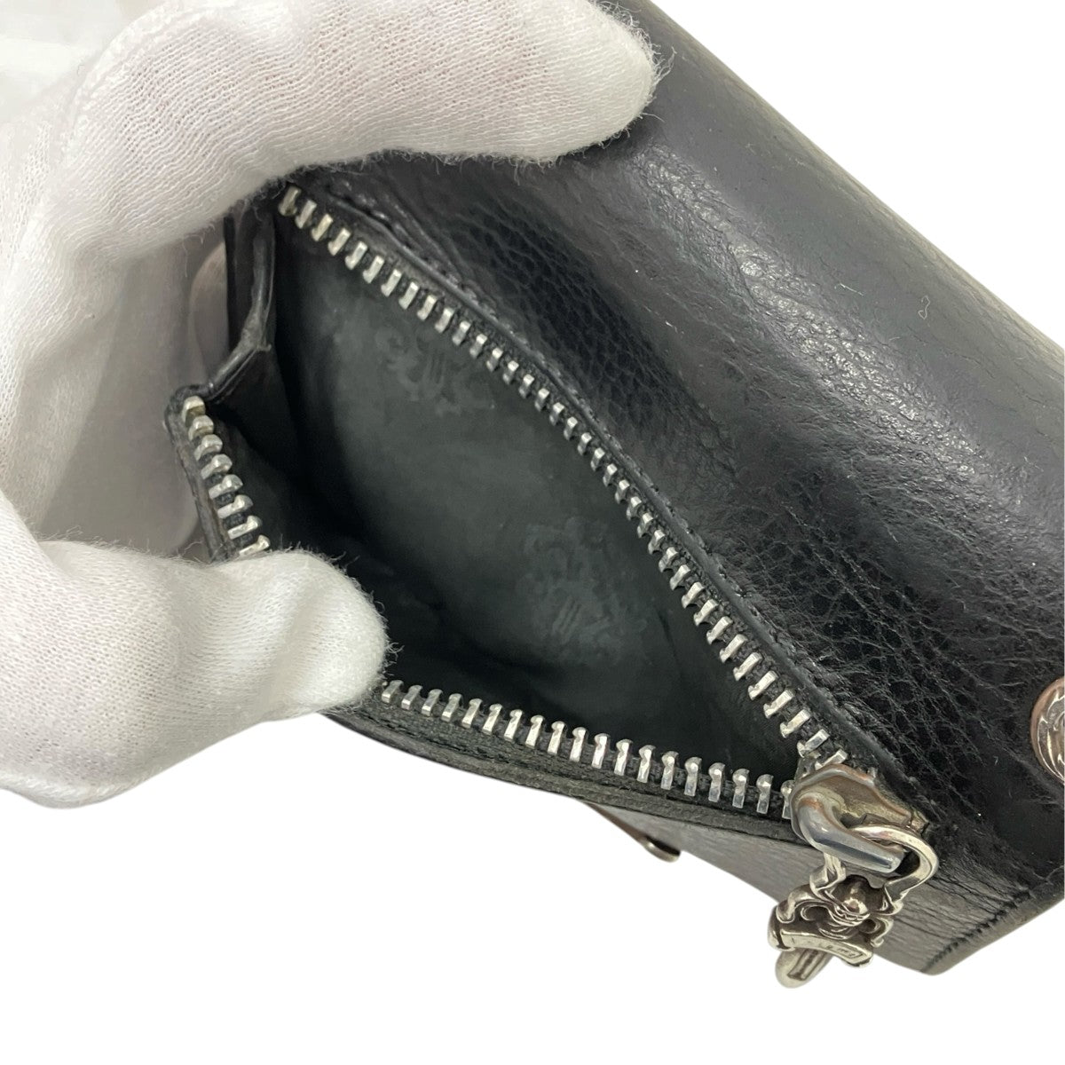 CHROME HEARTS WAVE MINIウェーブミニクロスボールウォレット 古着・中古-7枚目のアイテム画像