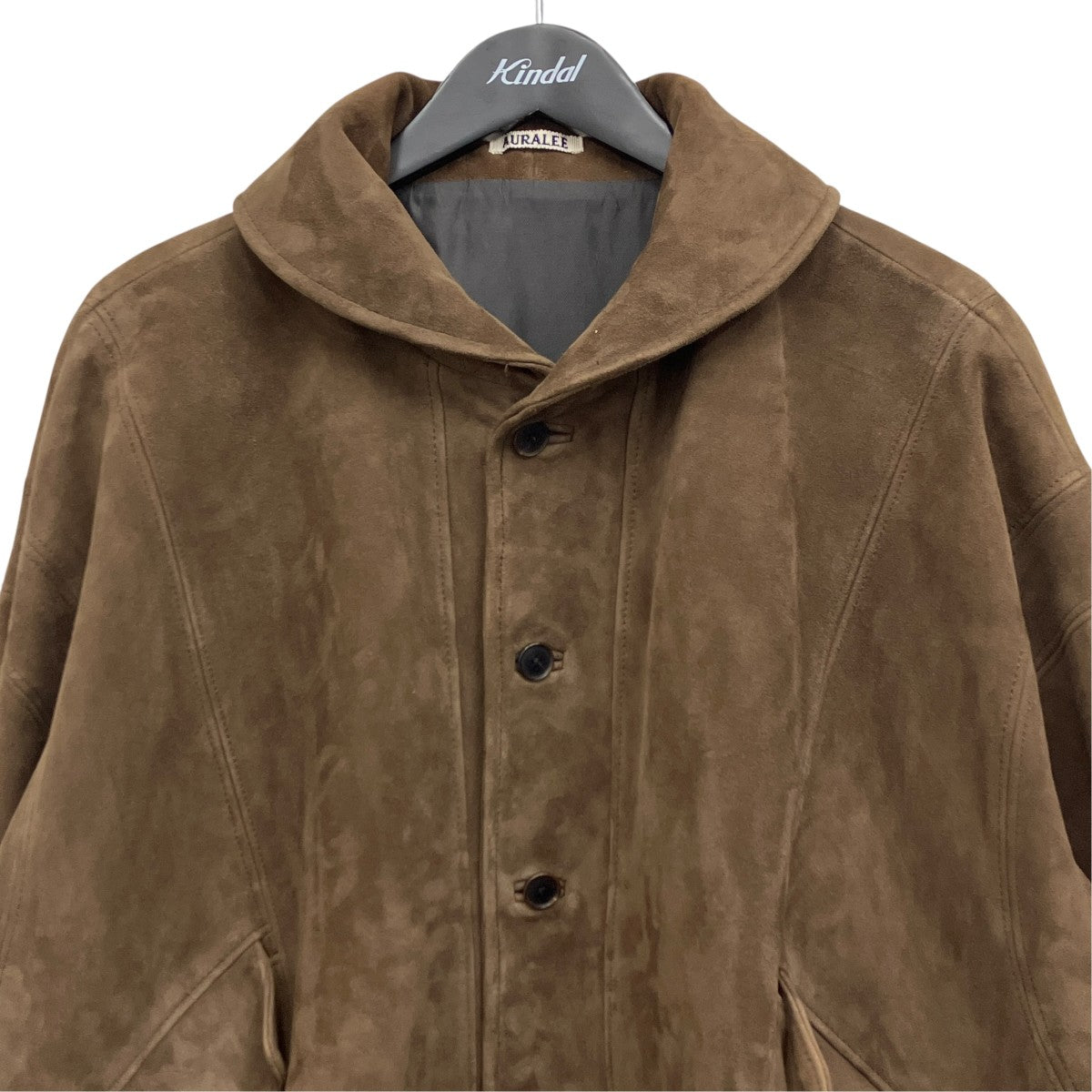 AURALEE 「SILKY GRAIN SUEDE BLOUSON」レザージャケットA26SG06SB 古着・中古-3枚目のアイテム画像