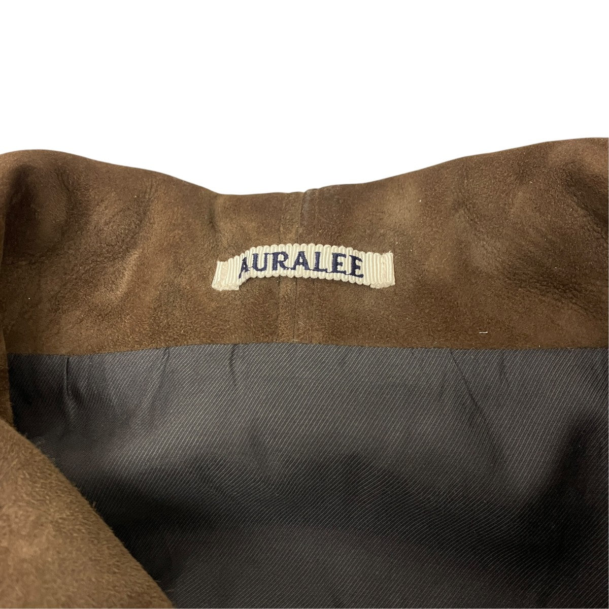 AURALEE 「SILKY GRAIN SUEDE BLOUSON」レザージャケットA26SG06SB 古着・中古-4枚目のアイテム画像