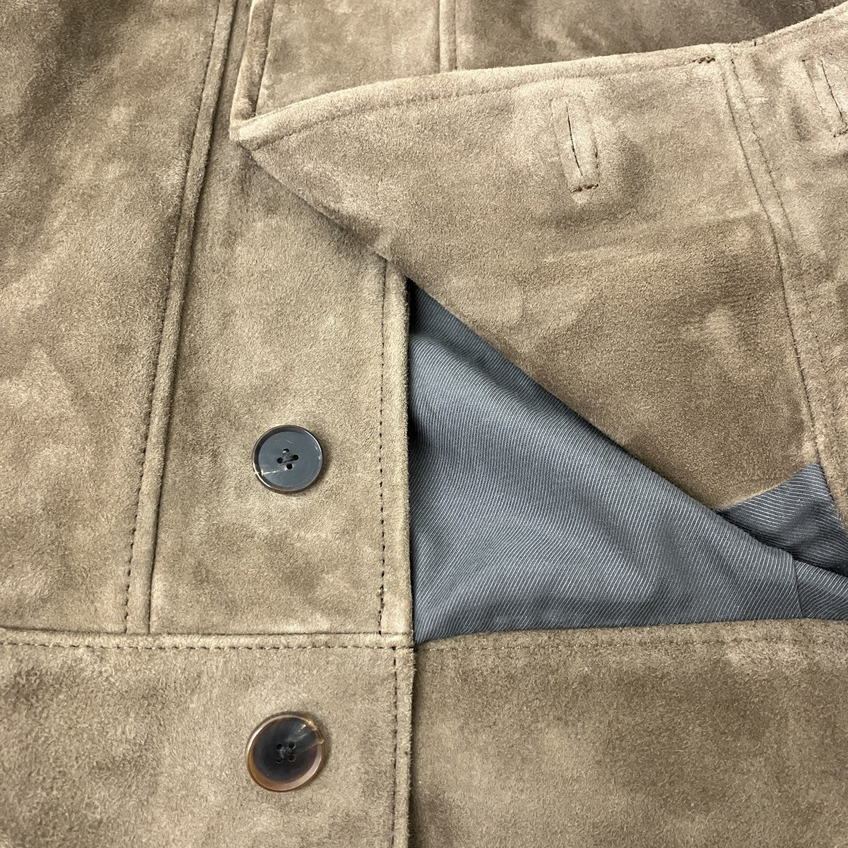 AURALEE 「SILKY GRAIN SUEDE BLOUSON」レザージャケットA26SG06SB 古着・中古-6枚目のアイテム画像