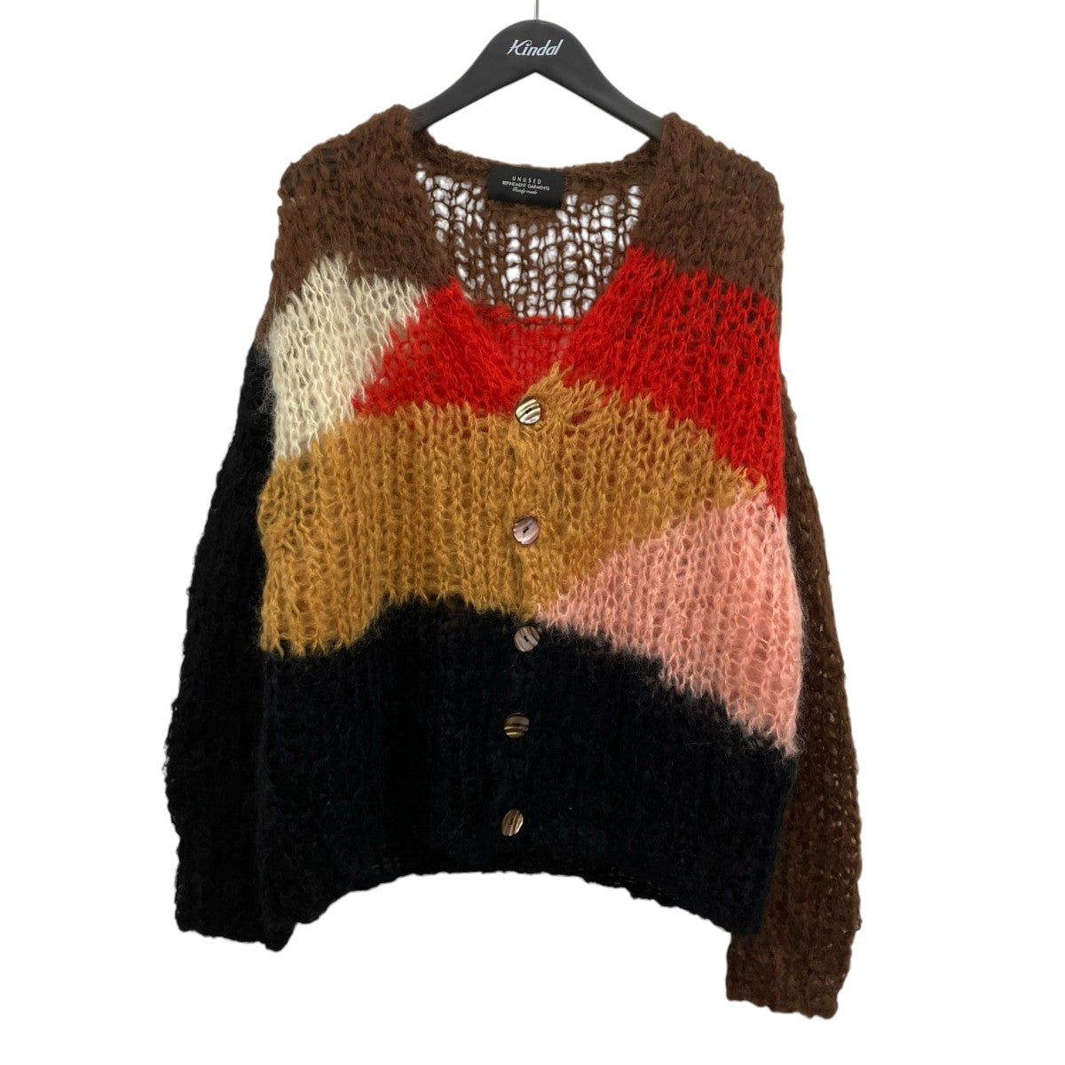 UNUSED Mohair knit cardigan モヘアカーディガン 古着・中古-1枚目のアイテム画像