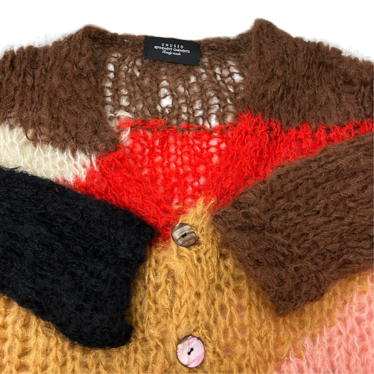 UNUSED Mohair knit cardigan モヘアカーディガン 古着・中古-4枚目のアイテム画像