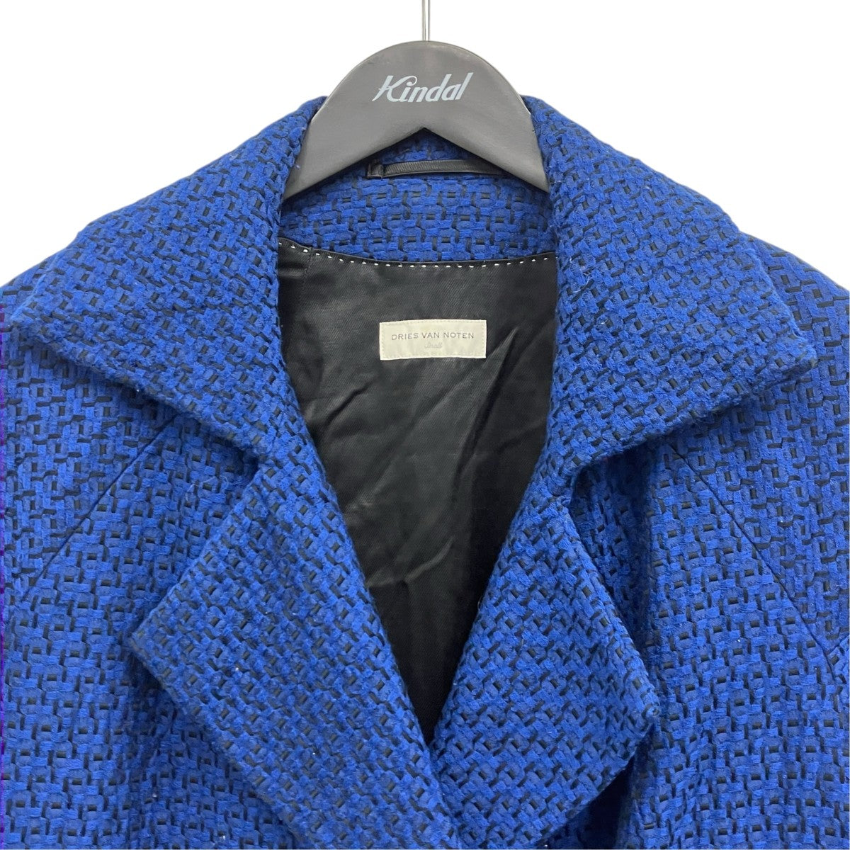 DRIES VAN NOTEN ジャガードウールコート 古着・中古-3枚目のアイテム画像
