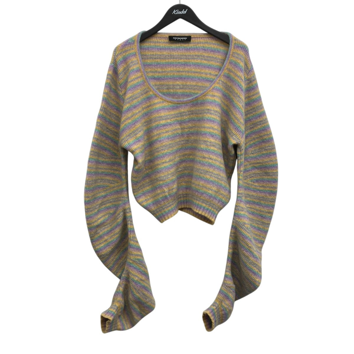 Kiko Kostadinov ロングスリーブボーダーニット 古着・中古-1枚目のアイテム画像