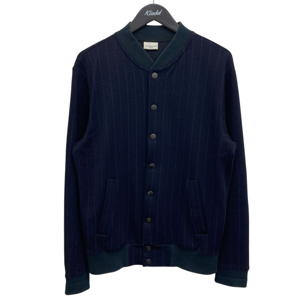 DRIES VAN NOTEN ストライプウールブルゾン 古着・中古-1枚目のアイテム画像