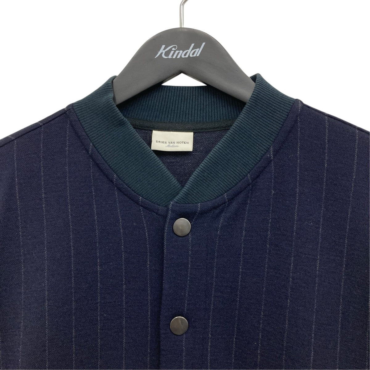DRIES VAN NOTEN ストライプウールブルゾン 古着・中古-3枚目のアイテム画像