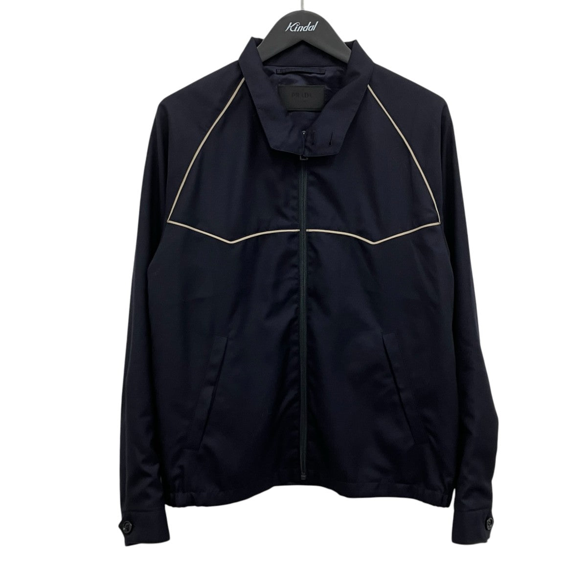 PRADA コントラスト トリム ウール ボンバージャケット 古着・中古-1枚目のアイテム画像