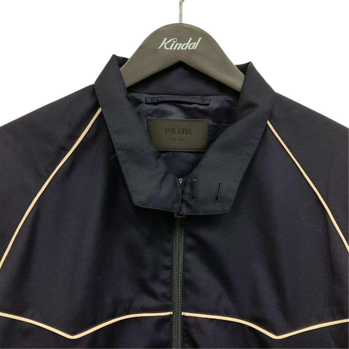 PRADA コントラスト トリム ウール ボンバージャケット 古着・中古-3枚目のアイテム画像