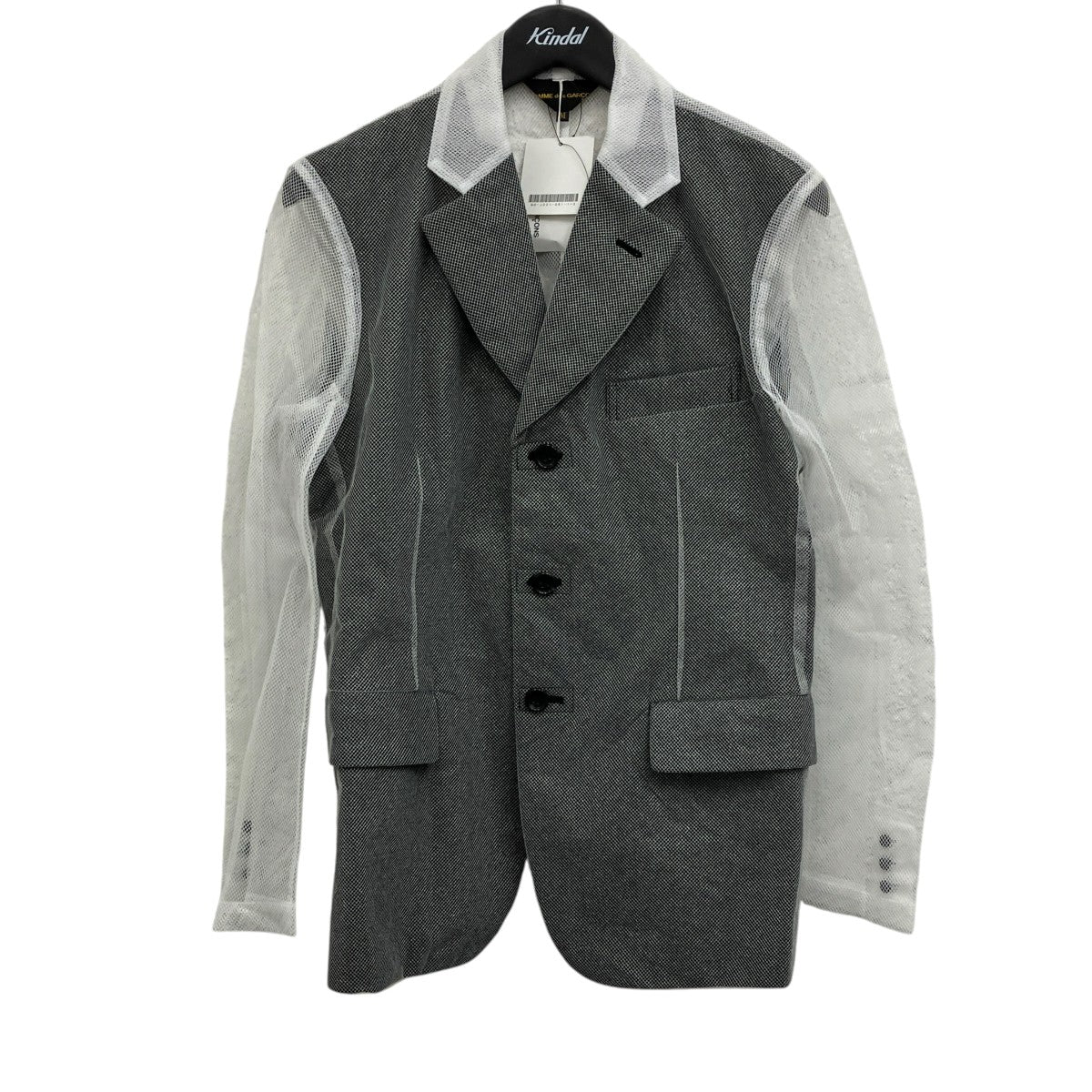 COMME des GARCONS シースルーテラ―ドジャケット 古着・中古-1枚目のアイテム画像