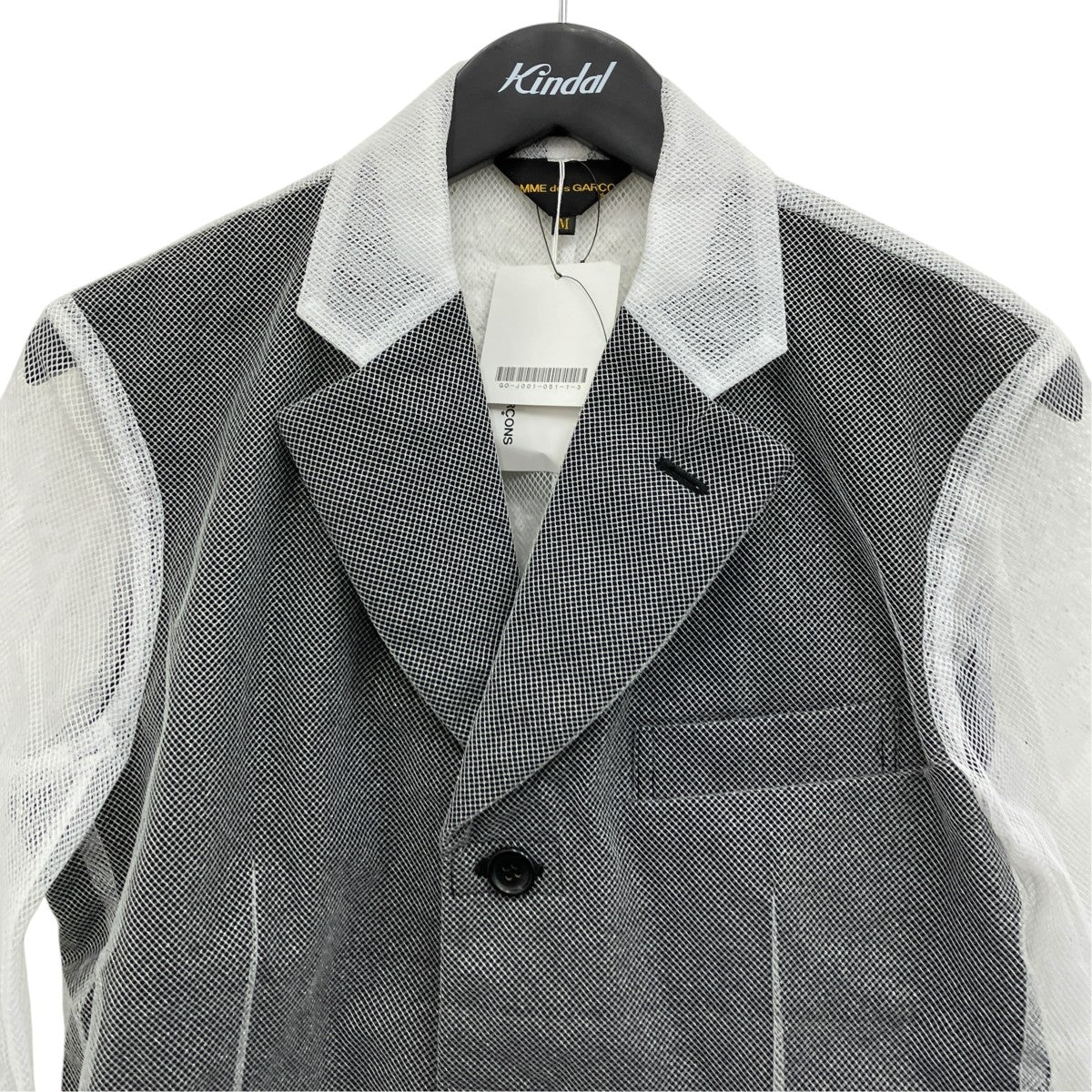 COMME des GARCONS シースルーテラ―ドジャケット 古着・中古-3枚目のアイテム画像