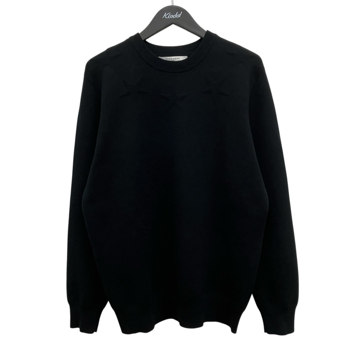 GIVENCHY スターエンボスクルーネックニット 古着・中古-1枚目のアイテム画像