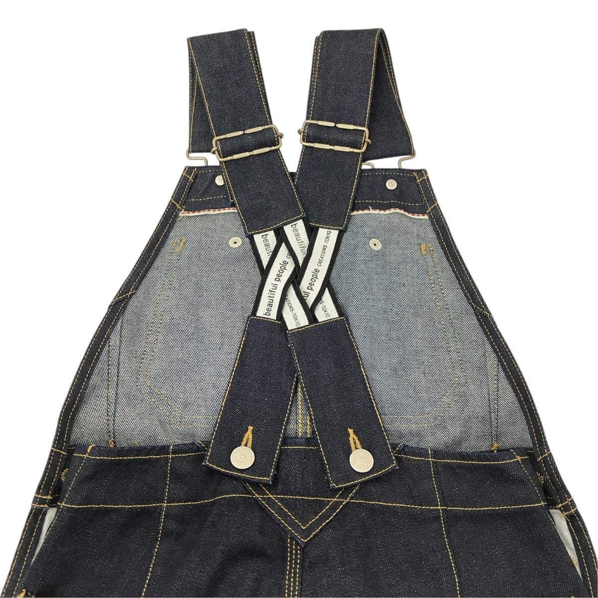 beautiful people selvage denim overall デニムオーバーオール 古着・中古-5枚目のアイテム画像