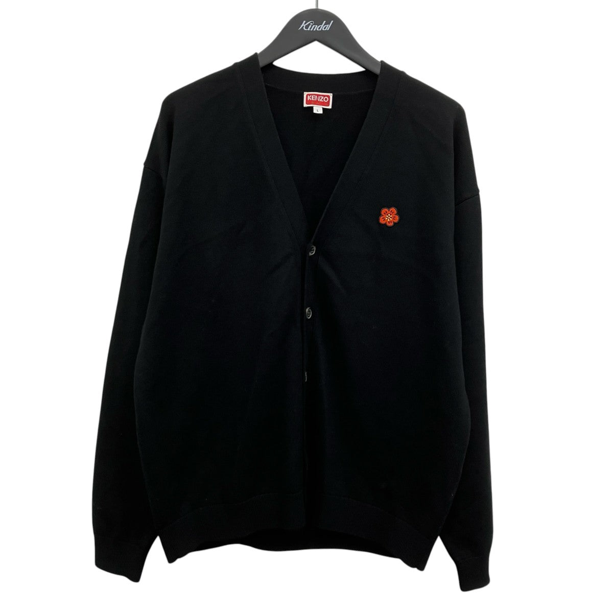 KENZO BOKE FLOWER CREST CARDIGAN フラワー刺繍カーディガン 古着・中古-1枚目のアイテム画像