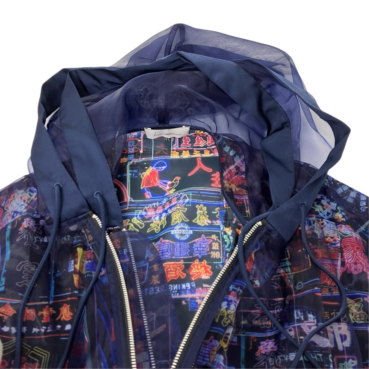 Lautashi チャイニーズネオン街シアージップジャケット 古着・中古-4枚目のアイテム画像