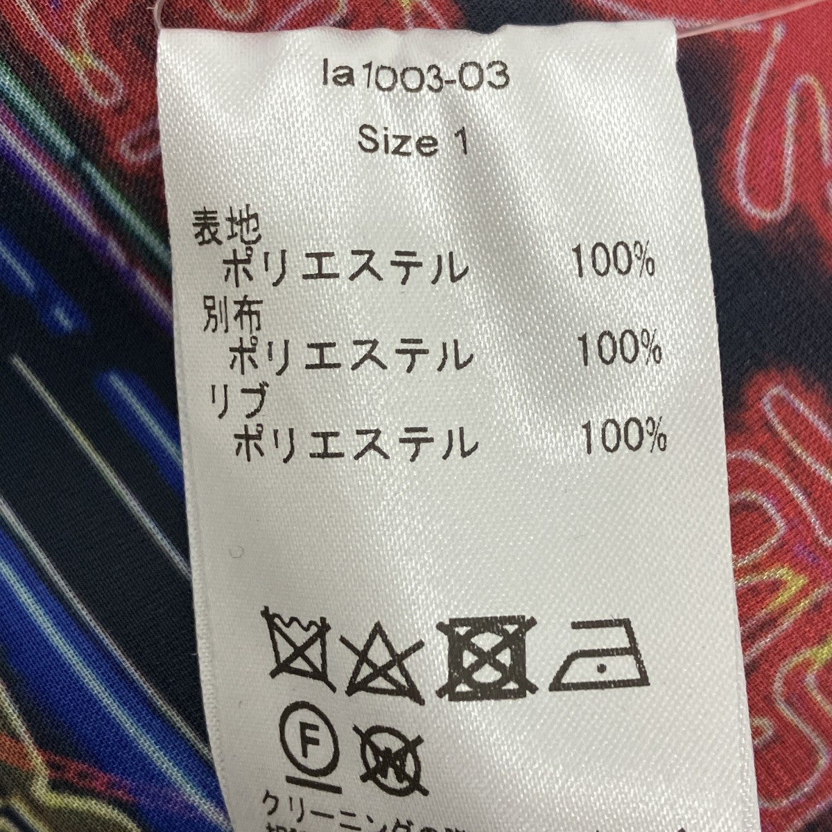 Lautashi チャイニーズネオン街シアージップジャケット 古着・中古-6枚目のアイテム画像