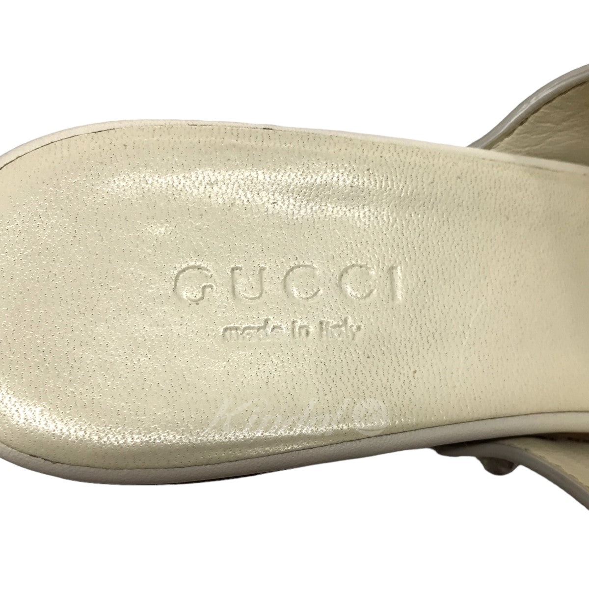 GUCCI(グッチ) ビットヒールサンダル 370471 ホワイト サイズ 16｜【公式】カインドオルオンライン ブランド古着・中古通販【kindal】