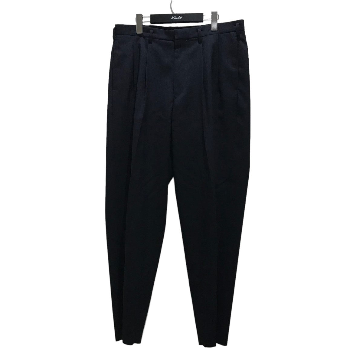 HEUGN(ユーゲン) 23SSGEORGE ウールギャバジン2PLEATED TROUSERS 2プリーツパンツ ネイビー サイズ  4｜【公式】カインドオルオンライン ブランド古着・中古通販【kindal】