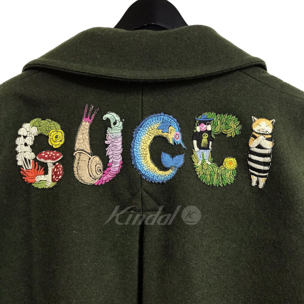 GUCCI(グッチ) ×ヒグチユウコ 日本限定 アニマルパッチコート 672631 グリーン サイズ 46｜【公式】カインドオルオンライン  ブランド古着・中古通販【kindal】