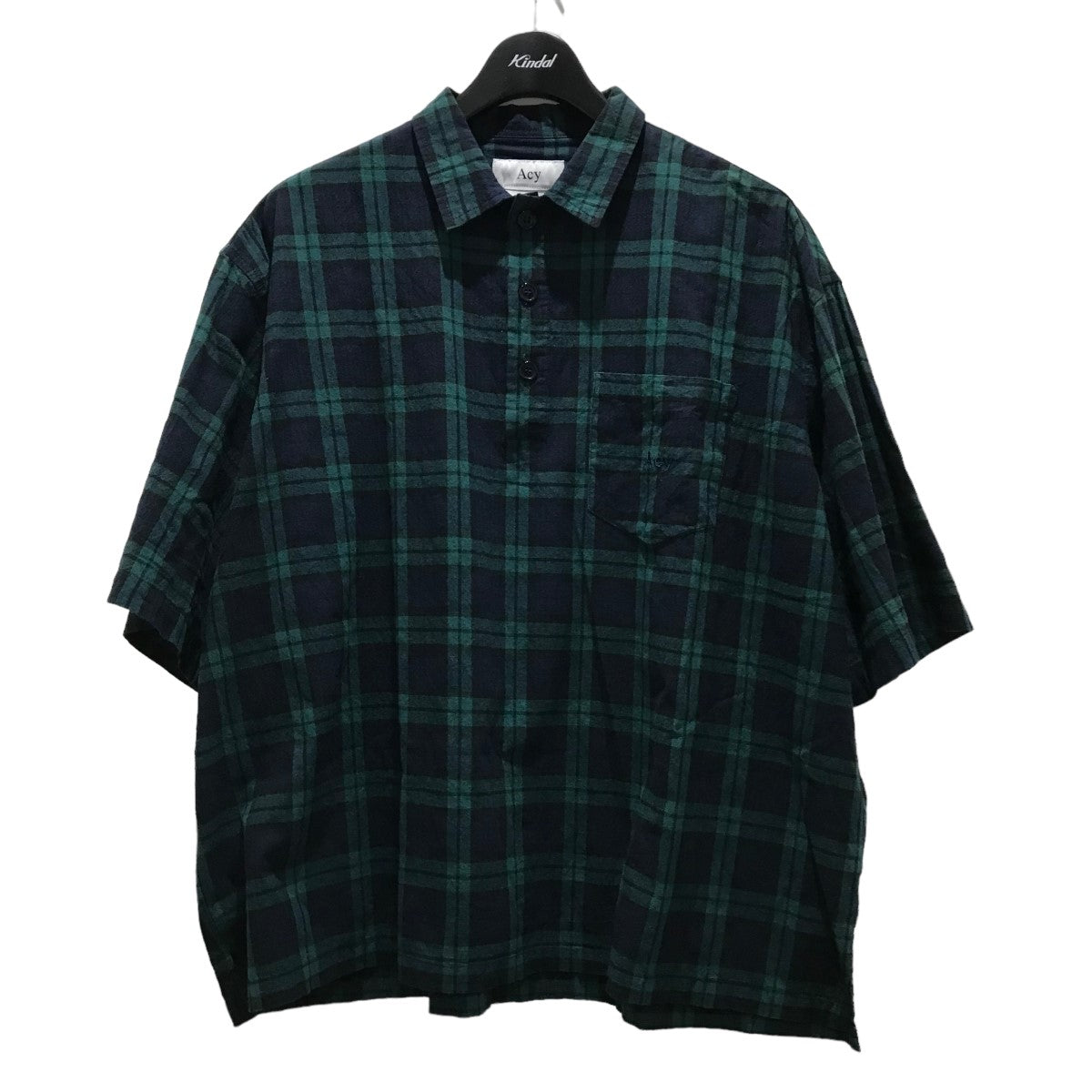 23SSROOM SHIRTSチェック半袖シャツACY-23SS-002