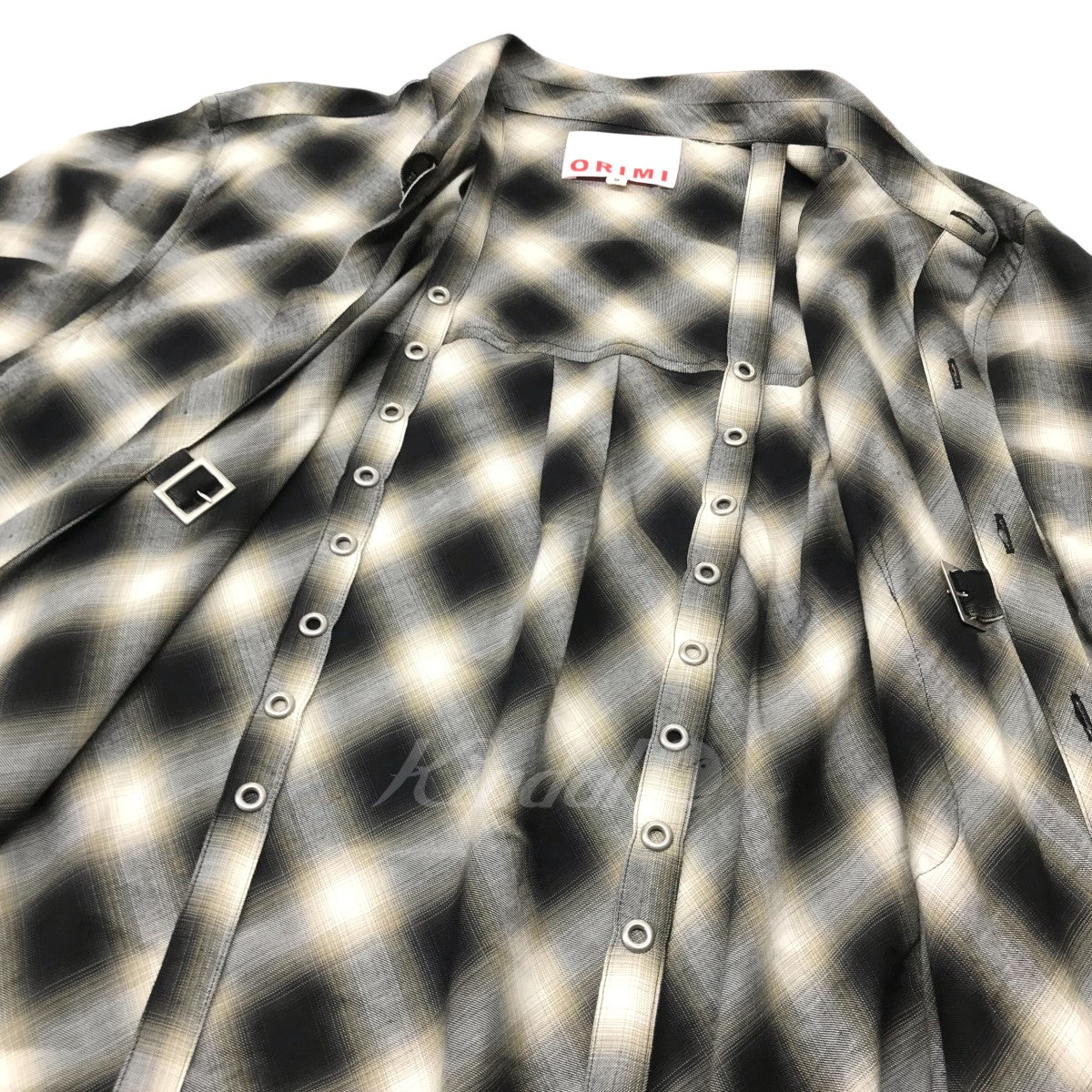 「NEW GRUNGE LONG SHIRT BL」チェックシャツ