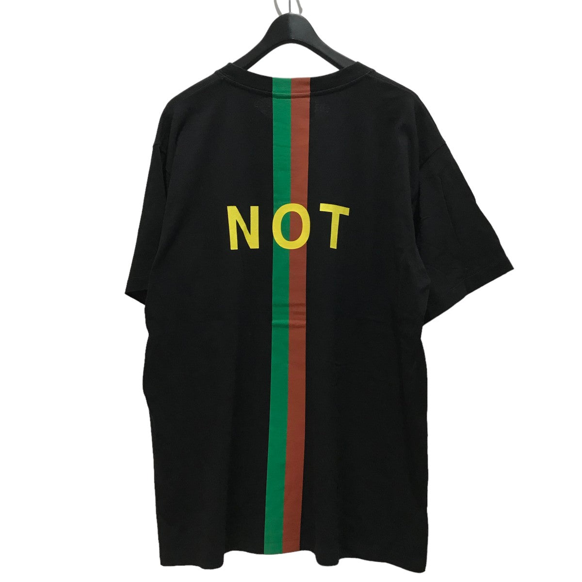 GUCCI】グッチ Tシャツ FAKE NOT プリント コットン ブラック