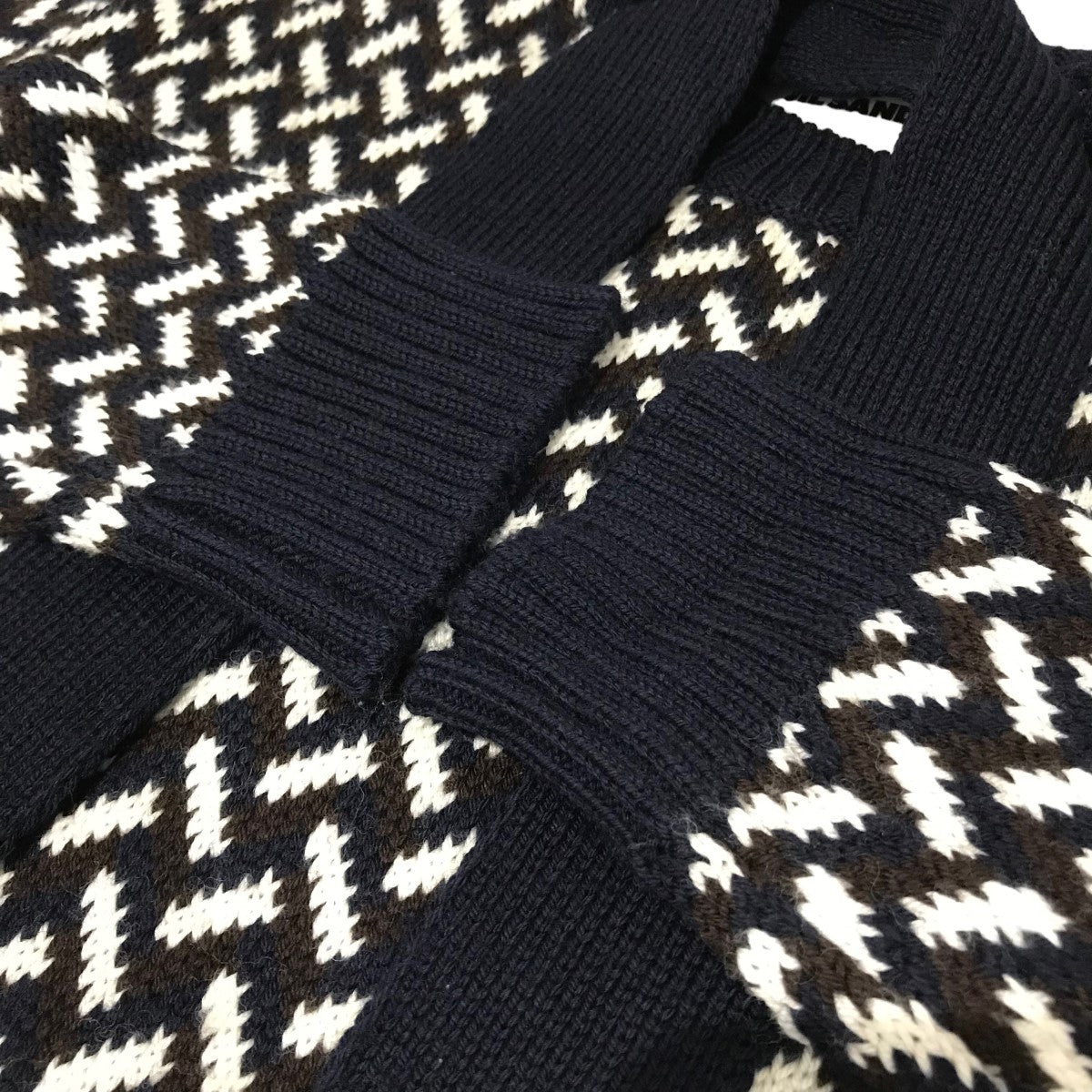 JIL SANDER(ジルサンダー) 23AWFringed Tie-neck Intarsia Wool