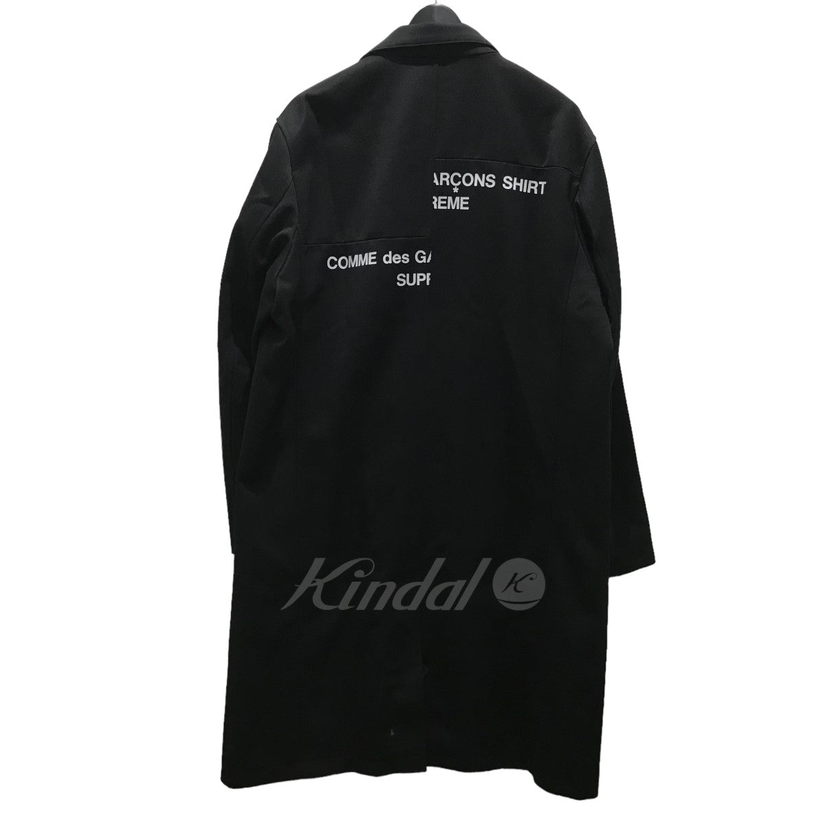Supreme×COMME des GARCONS SHIRT Wool Blend Overcoat コート ブラック サイズ  14｜【公式】カインドオルオンライン ブランド古着・中古通販【kindal】