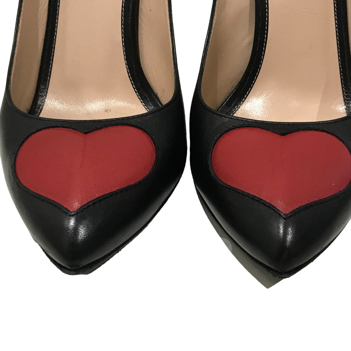 GUCCI(グッチ) ハートステッチパンプス ブラック サイズ 37