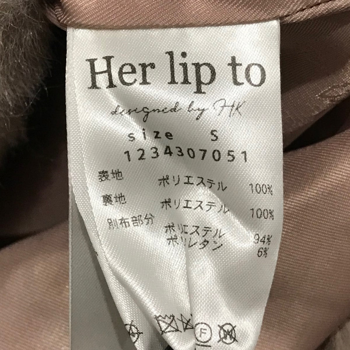 Her lip to(ハーリップトゥ) Winter Love Faux Fur Coatファージャケット ピンク サイズ  S｜【公式】カインドオルオンライン ブランド古着・中古通販【kindal】