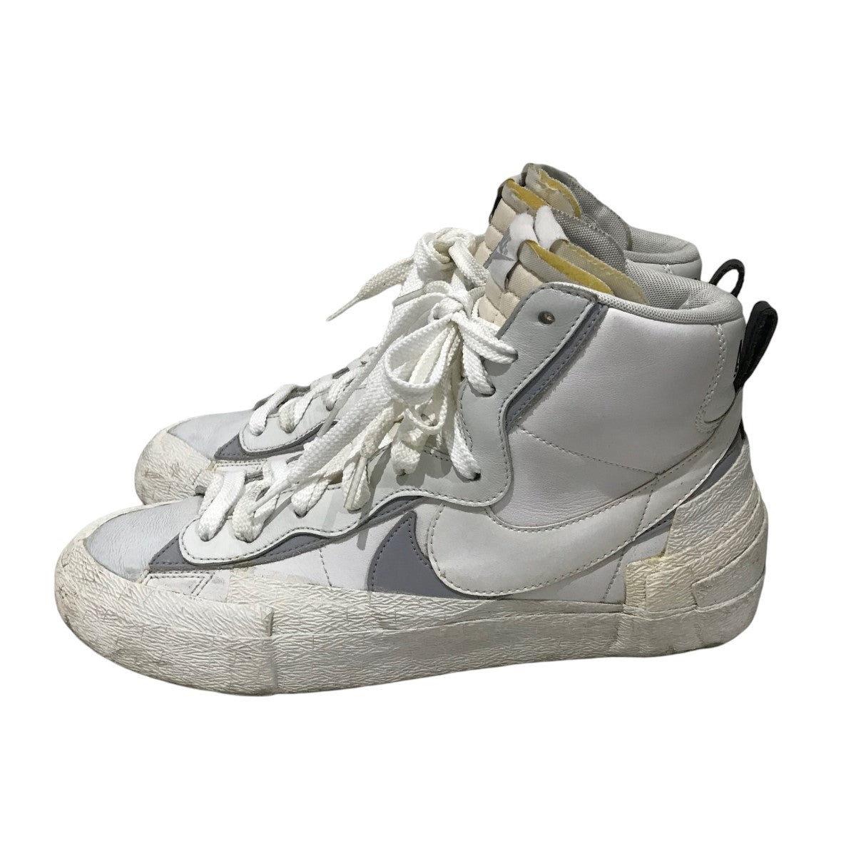 NIKE×sacai(ナイキ×サカイ) Nike Blazer MIDミッドカットスニーカーBV0072-100 ホワイト サイズ:28 メンズ シューズ 中古・古着