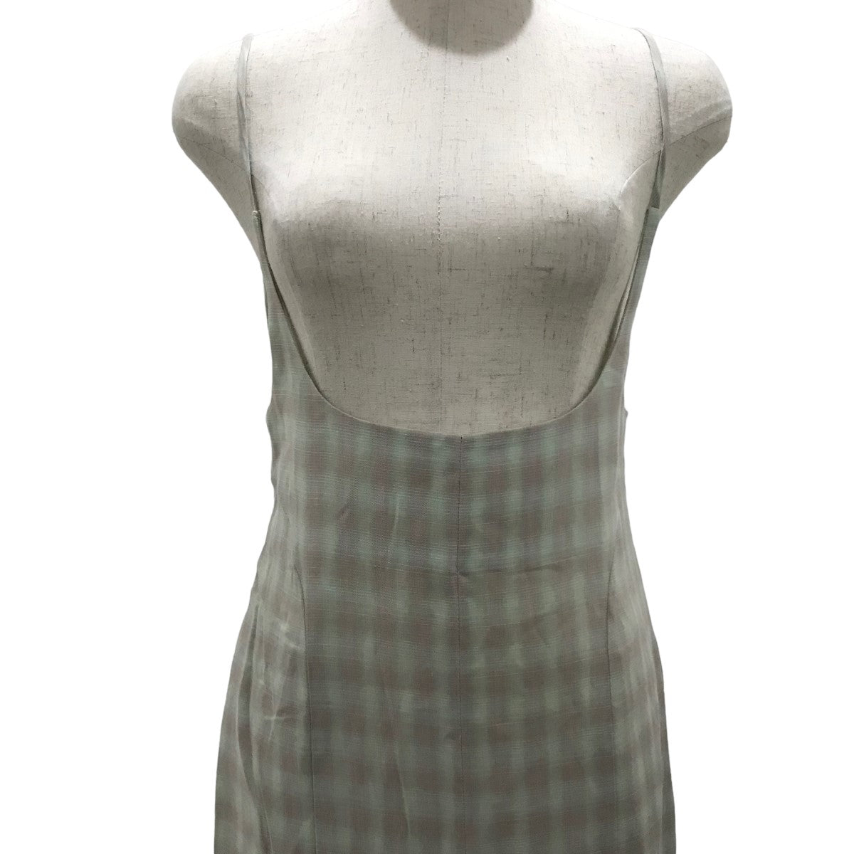 mame kurogouchi(マメクロゴウチ) 23SSLinen Mix Ombre Check Camisole Dressリネンオンブレ チェックキャミワンピースMM23SS-DR006 MM23SS-DR006 グリーン サイズ 1｜【公式】カインドオルオンライン  ブランド古着・中古通販【kindal】