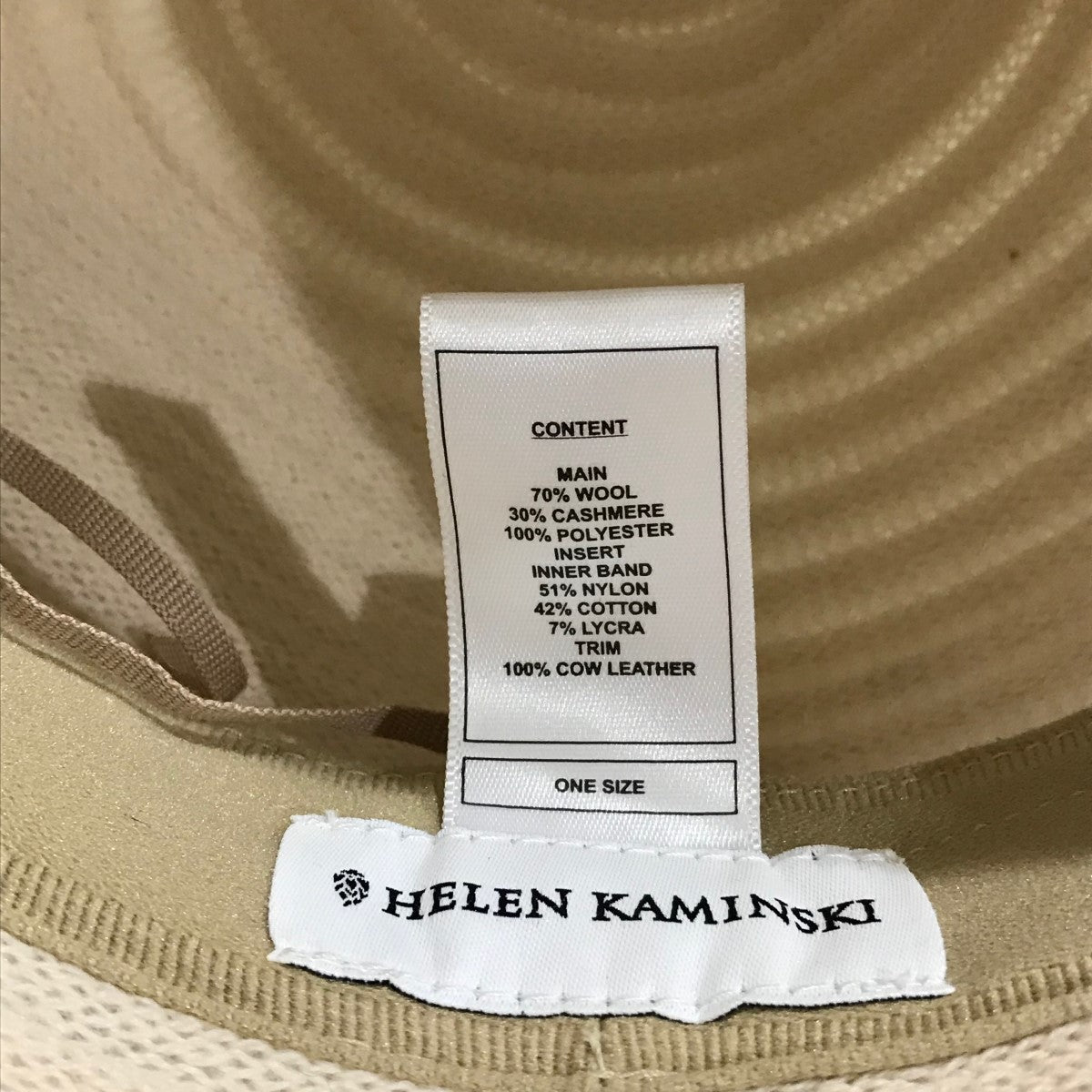 HELEN KAMINSKI(ヘレンカミンスキー) ウールカシミヤハット ベージュ