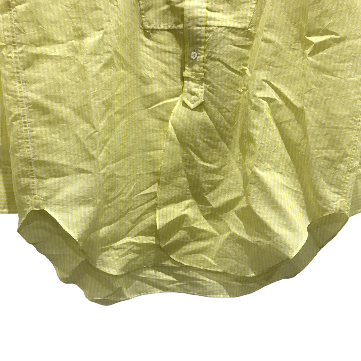 【美品】ブラミンク blamink 　コットンシルク　ストライプ BLAMINK(ブラミンク) コットンシルクストライプバンドカラー