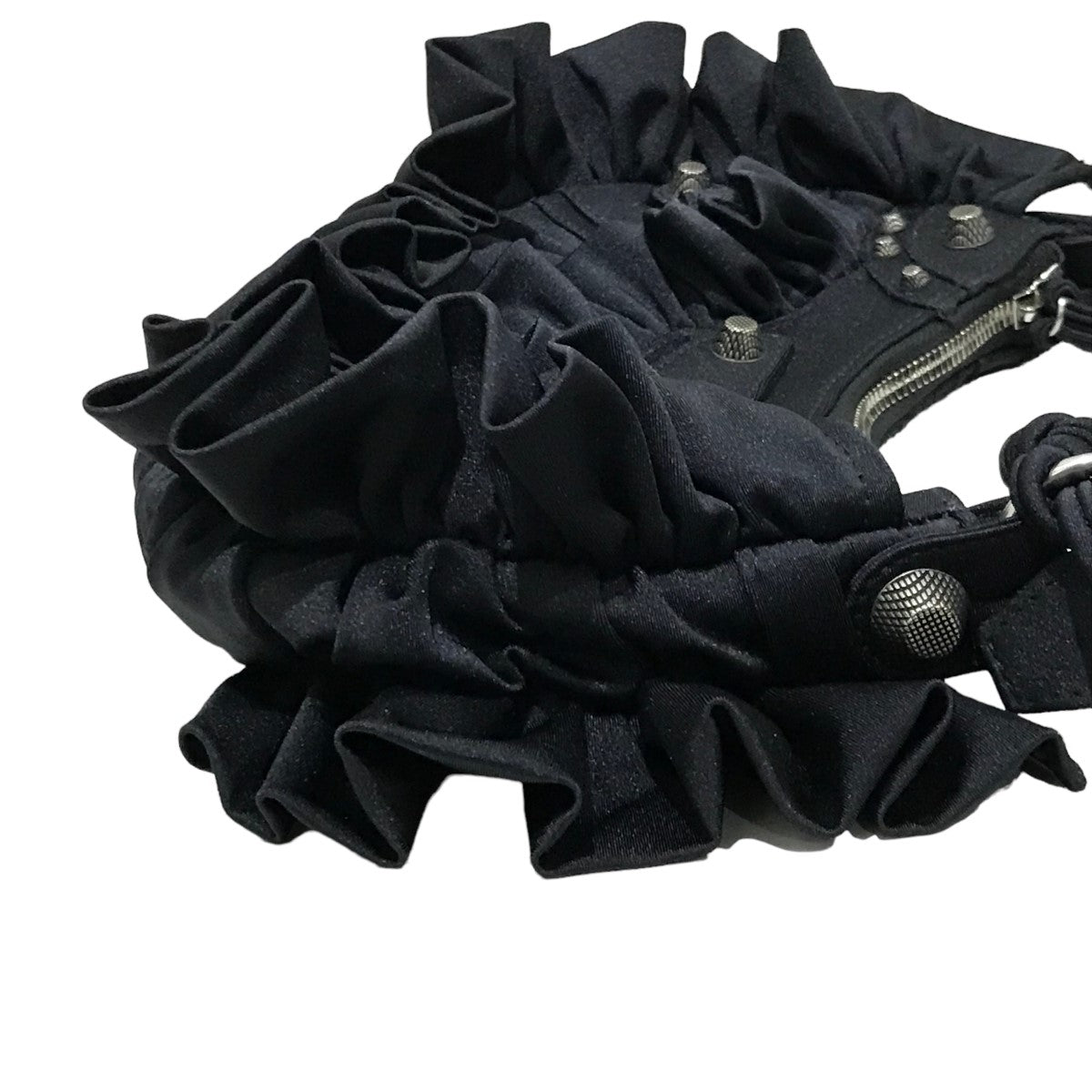 ●送料込●BALENCIAGA●LE CAGOLE XS ショルダーフリル ブラック ○送料込○BALENCIAGA○LE CAGOLE XS ショルダーフリル ブラック