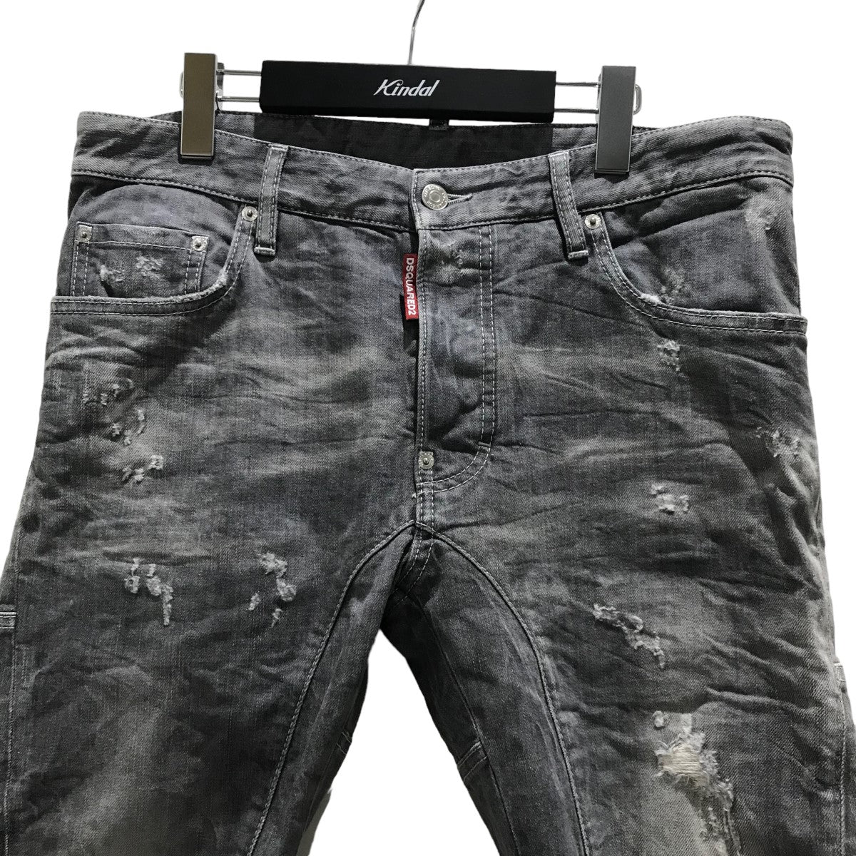 DSQUARED2(ディースクエアード) tidy biker jeanダメージ加工デニムパンツS74LB0935 S74LB0935 グレー サイズ  M｜【公式】カインドオルオンライン ブランド古着・中古通販【kindal】