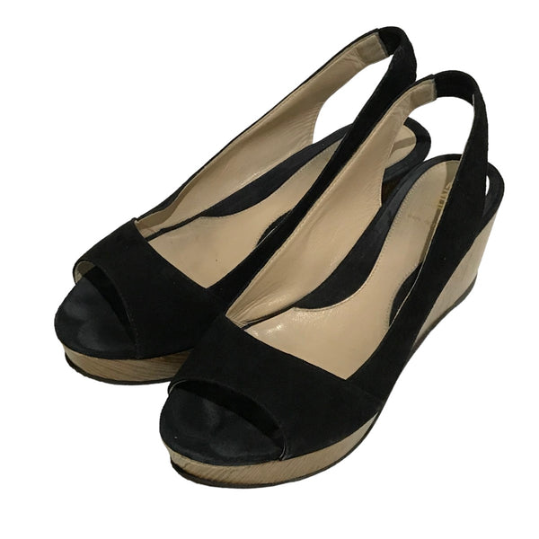 FENDI(フェンディ) オープントゥウェッジソールサンダル ブラック