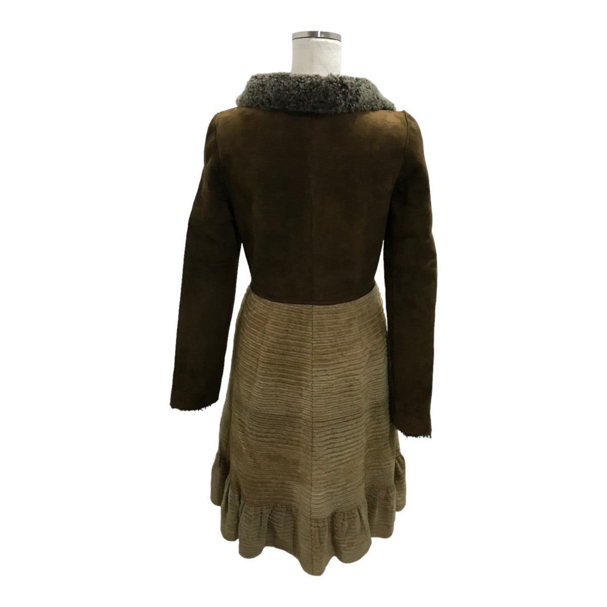 FENDI(フェンディ) ミンク切替リバーシブルコート ベージュ サイズ 40