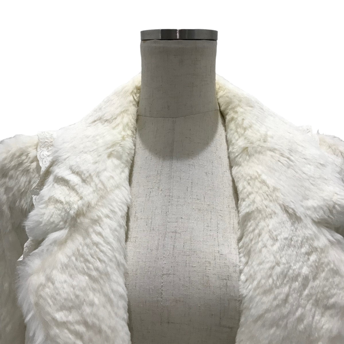 FENDI(フェンディ) レース切替ミンクファーコート ホワイト サイズ 40